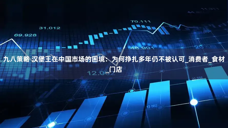 九八策略 汉堡王在中国市场的困境：为何挣扎多年仍不被认可_消费者_食材_门店