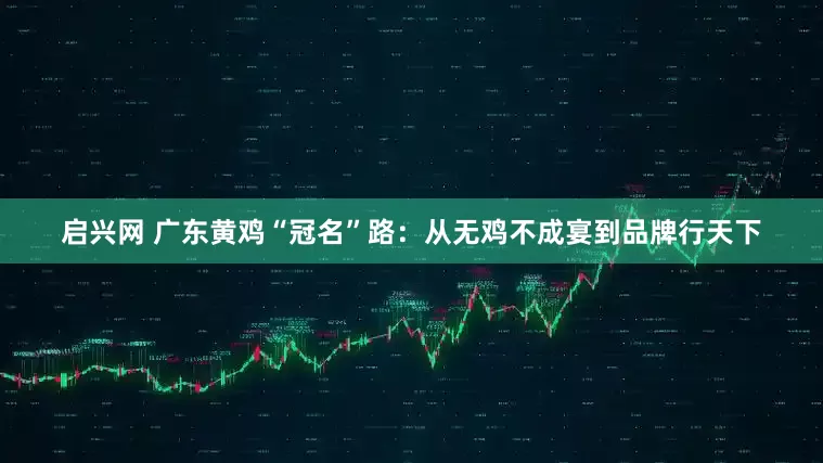 启兴网 广东黄鸡“冠名”路：从无鸡不成宴到品牌行天下